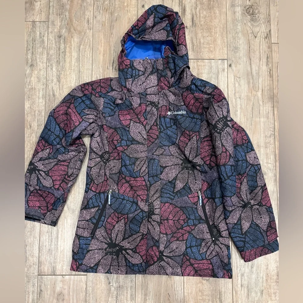 Columbia Print Winter/Waterproof Jacket WITHOUT Fleece Insert Size Large Girls